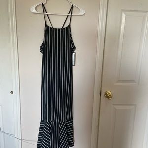 Free press black & white striped dress size large